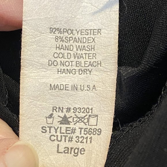 M.K.M. DESIGNS -- Halter Top, Black Sleeveless w/Lace Back/Shoulder Straps, Long - Picture 13 of 13